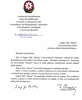 Azerbaycan Büyükelçiliğinden Tebrik Mektubu